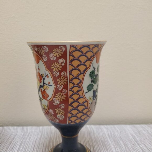 Oriental Pair Of Small Ceramic Chalices - Picture 6 of 13